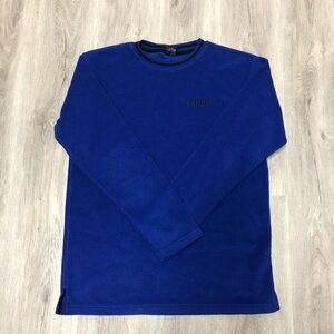 Polo by Ralph Lauren Vintage Y2K Royal Blue Fleece Sweatshirt Size XL Crewneck